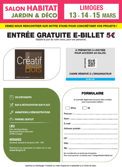 Invitation gratuite Invitation gratuite
