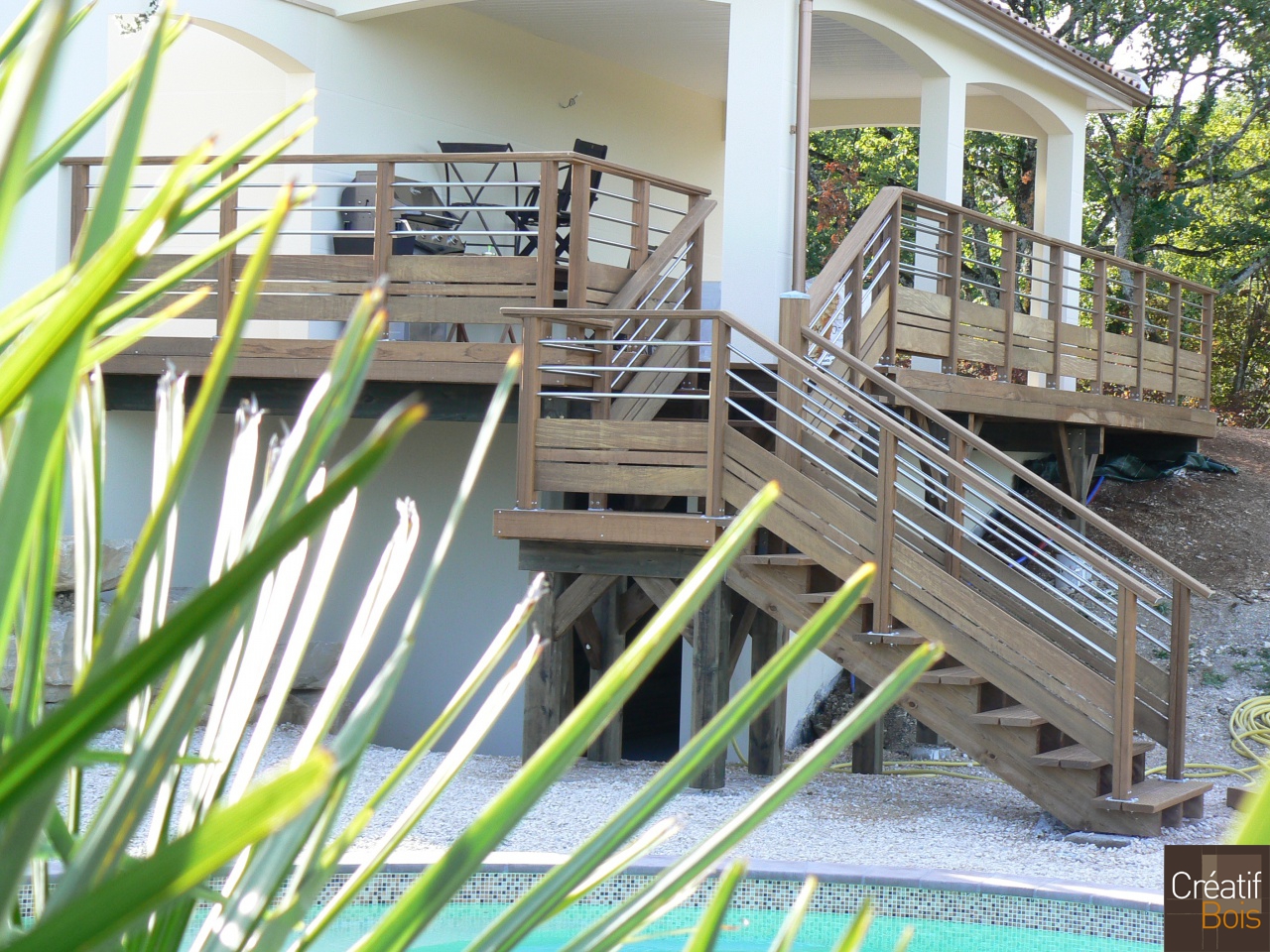 Terrasse Bois Autoportante Escalier et Garde-Corps Corrèza CAHORS - Lot 46 Terrasse Bois Autoportante Escalier et Garde-Corps Corrèza CAHORS - Lot 46