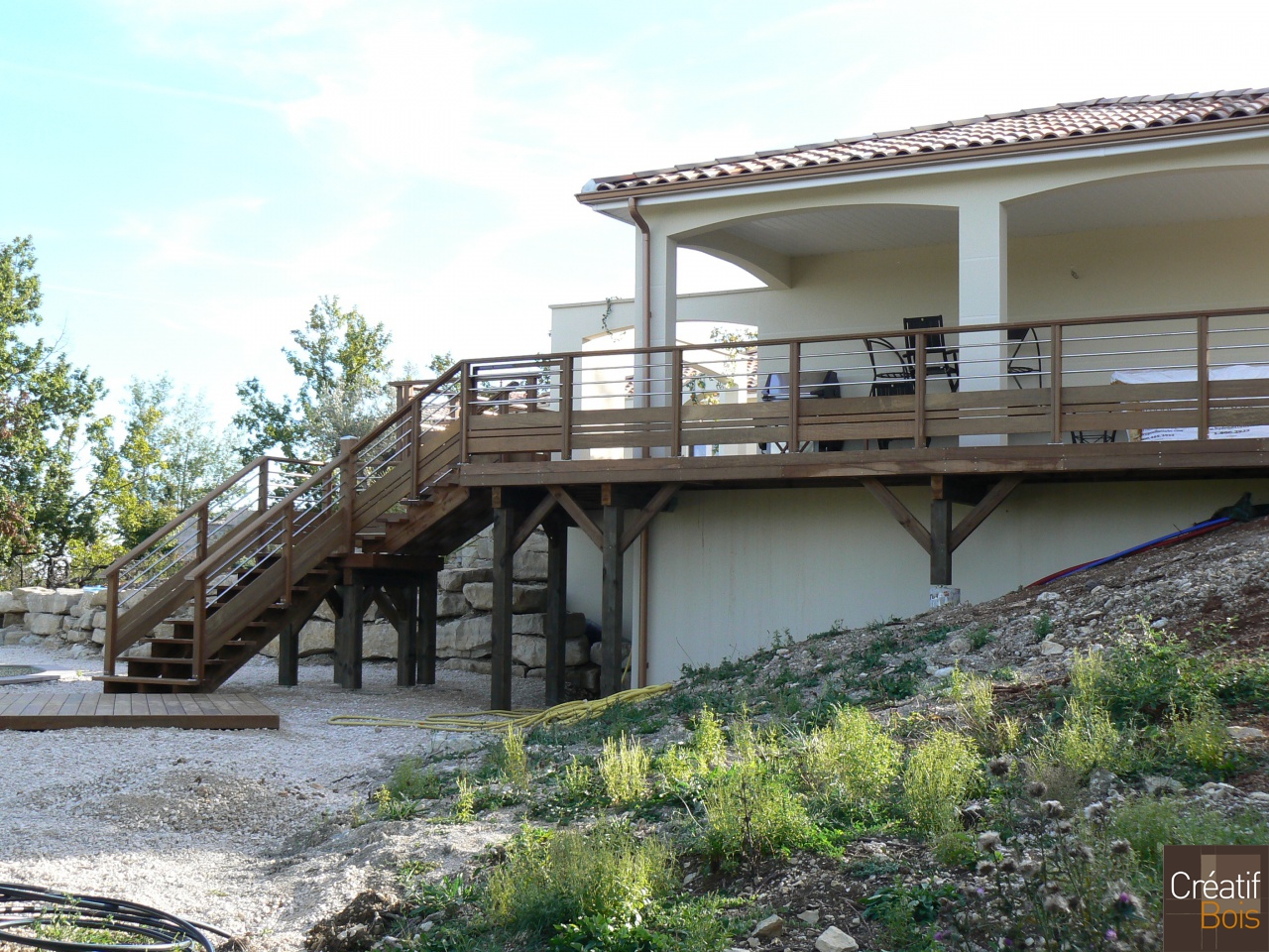 Terrasse Bois Autoportante Escalier et Garde-Corps Corrèza CAHORS - Lot 46 Terrasse Bois Autoportante Escalier et Garde-Corps Corrèza CAHORS - Lot 46