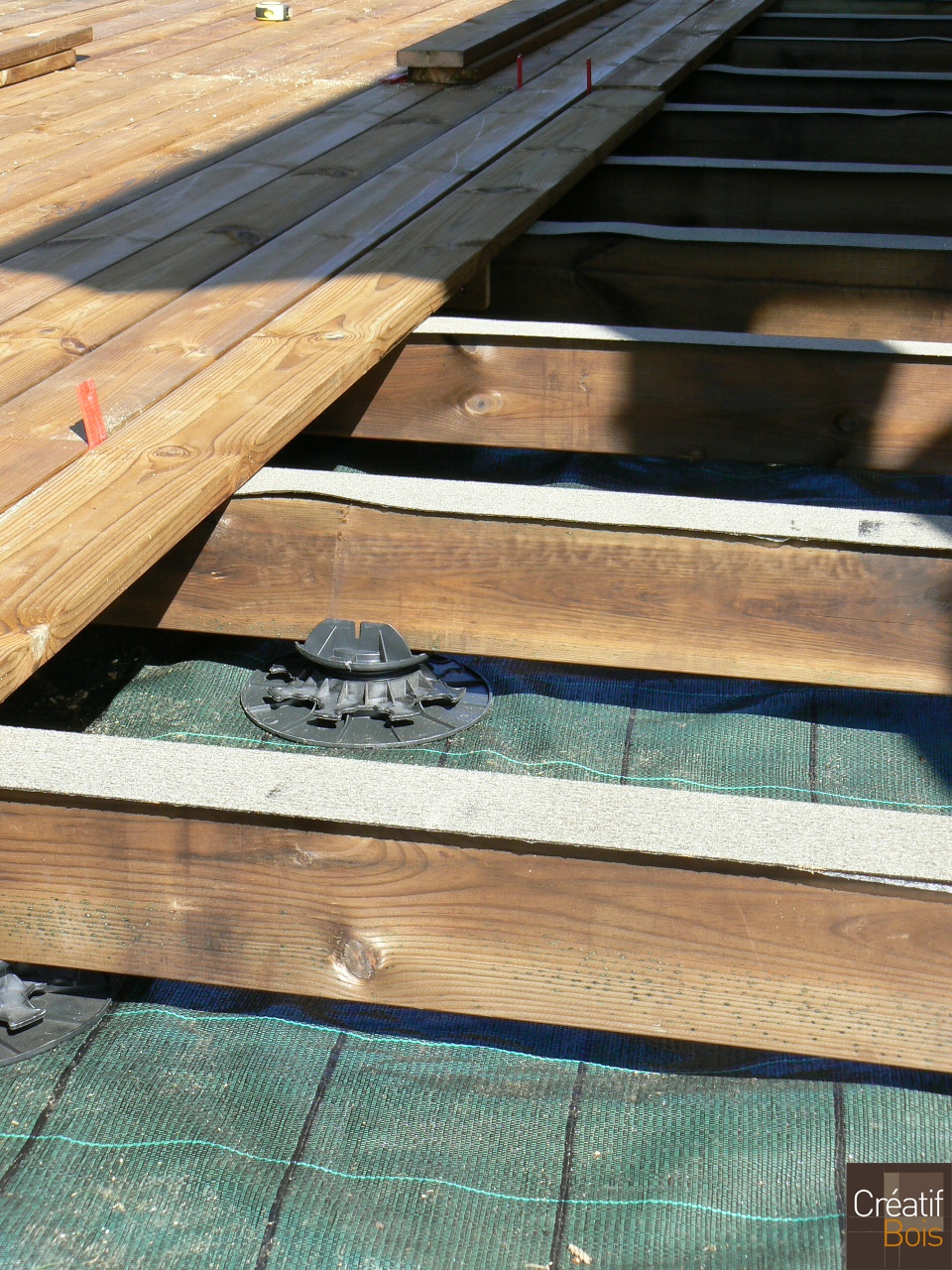 Terrasse Bois en cours de construction COUZEIX - Haute Vienne 87