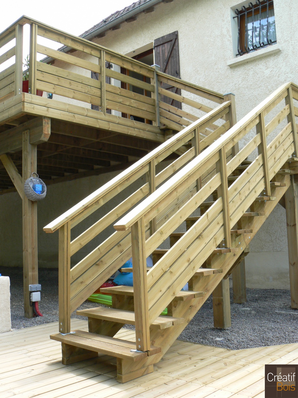 terrasse bois escalier
