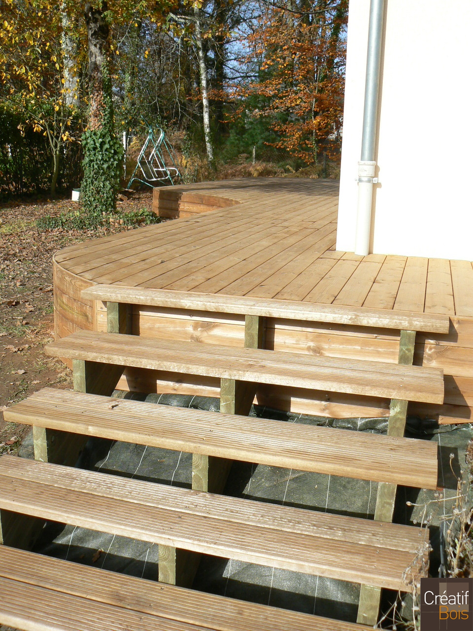 Escalier Bois et Terrasse en Pin Rouge du Nord RILHAC RANCON - Haute Vienne 87 Escalier Bois et Terrasse en Pin Rouge du Nord RILHAC RANCON - Haute Vienne 87