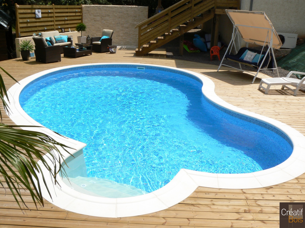 Plage de piscine forme libre LANZAC - Lot 46 Plage de piscine forme libre LANZAC - Lot 46