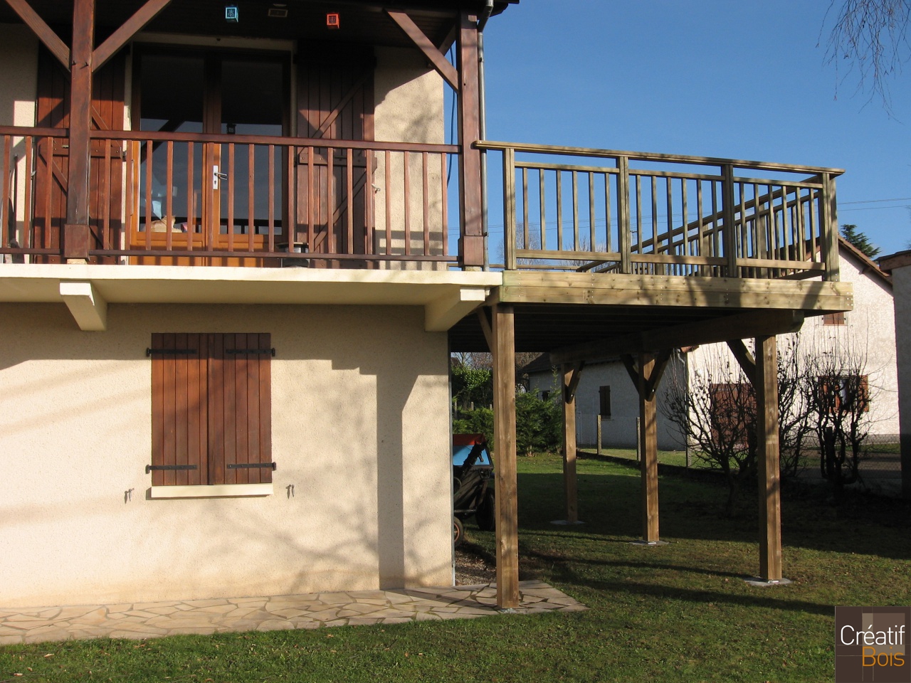 Agrandissement d'un balcon avec Terrasse sur poteaux VAYRAC - Lot 46 Agrandissement d'un balcon avec Terrasse sur poteaux VAYRAC - Lot 46