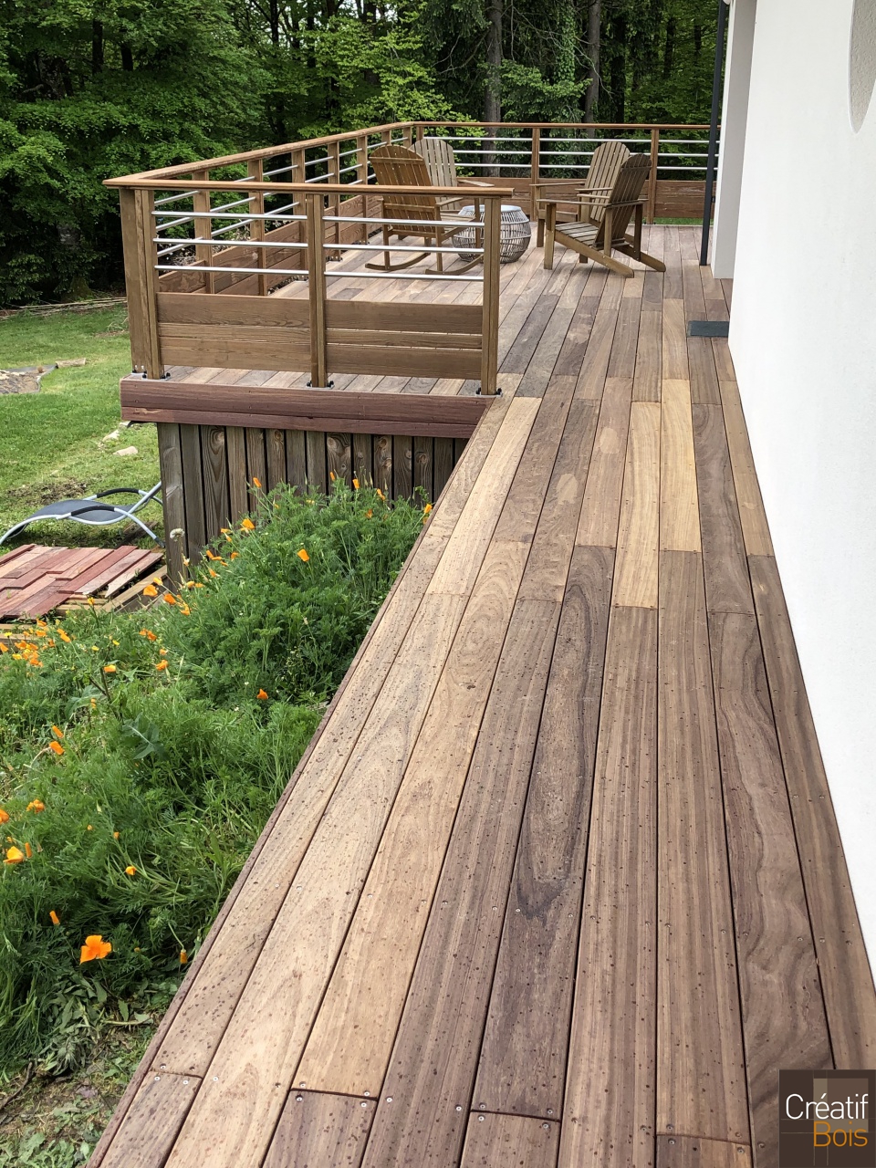 Terrasse en Padouk et Garde-Corps Corrèza AUREIL - 87 - Haute Vienne Terrasse en Padouk et Garde-Corps Corrèza AUREIL - 87 - Haute Vienne