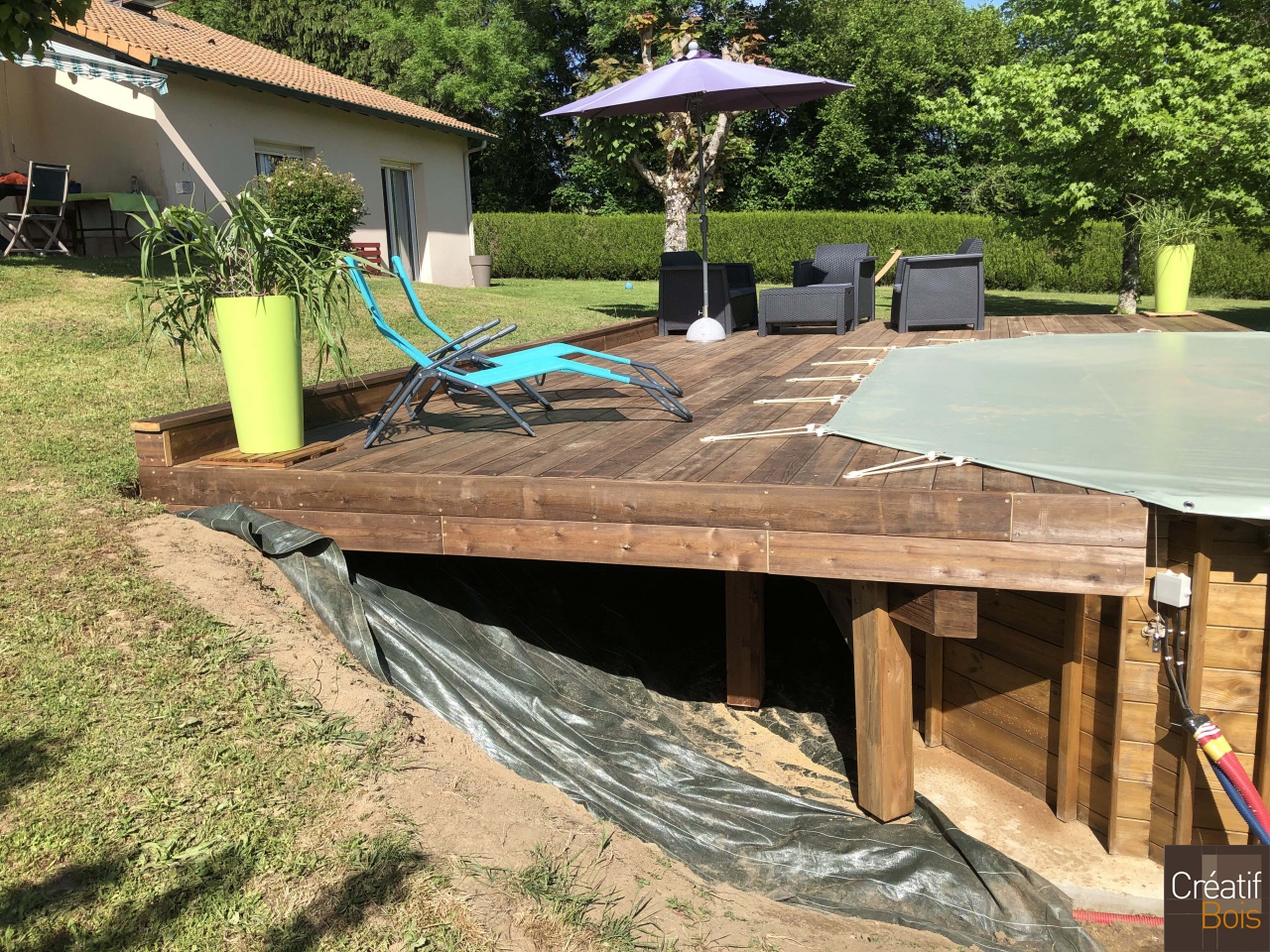 Plage pour piscine hors sol en Pin Rouge du Nord 87 - Haute Vienne Plage pour piscine hors sol en Pin Rouge du Nord 87 - Haute Vienne