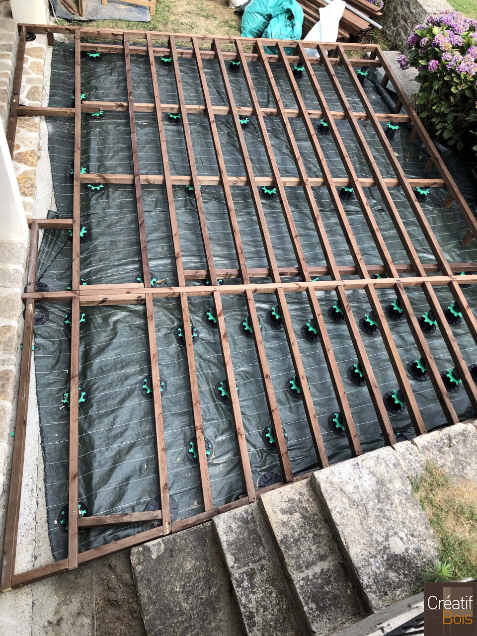 Structure renforcée pour recevoir un SPA Structure renforcée pour recevoir un SPA