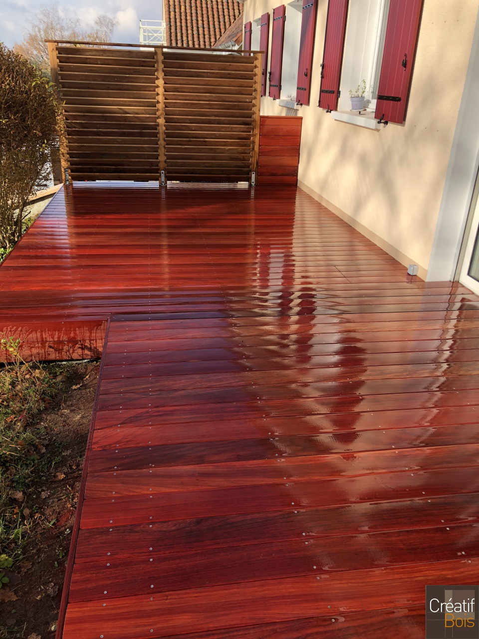 Terrasse en Padouk et Brise-Vues en Pin Rouge du Nord - FEYTIAT - 87 Haute Vienne Terrasse en Padouk et Brise-Vues en Pin Rouge du Nord - FEYTIAT - 87 Haute Vienne