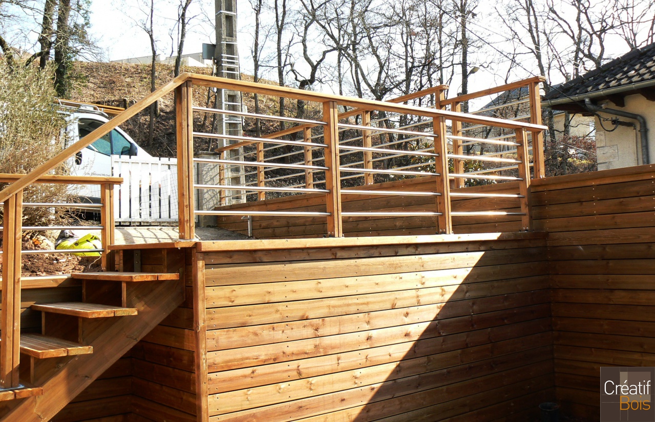 Garde-corps tube Inox et Terrasse en Bois BRIVE LA GAILLARDE - Corrèze 19 Garde-corps tube Inox et Terrasse en Bois BRIVE LA GAILLARDE - Corrèze 19