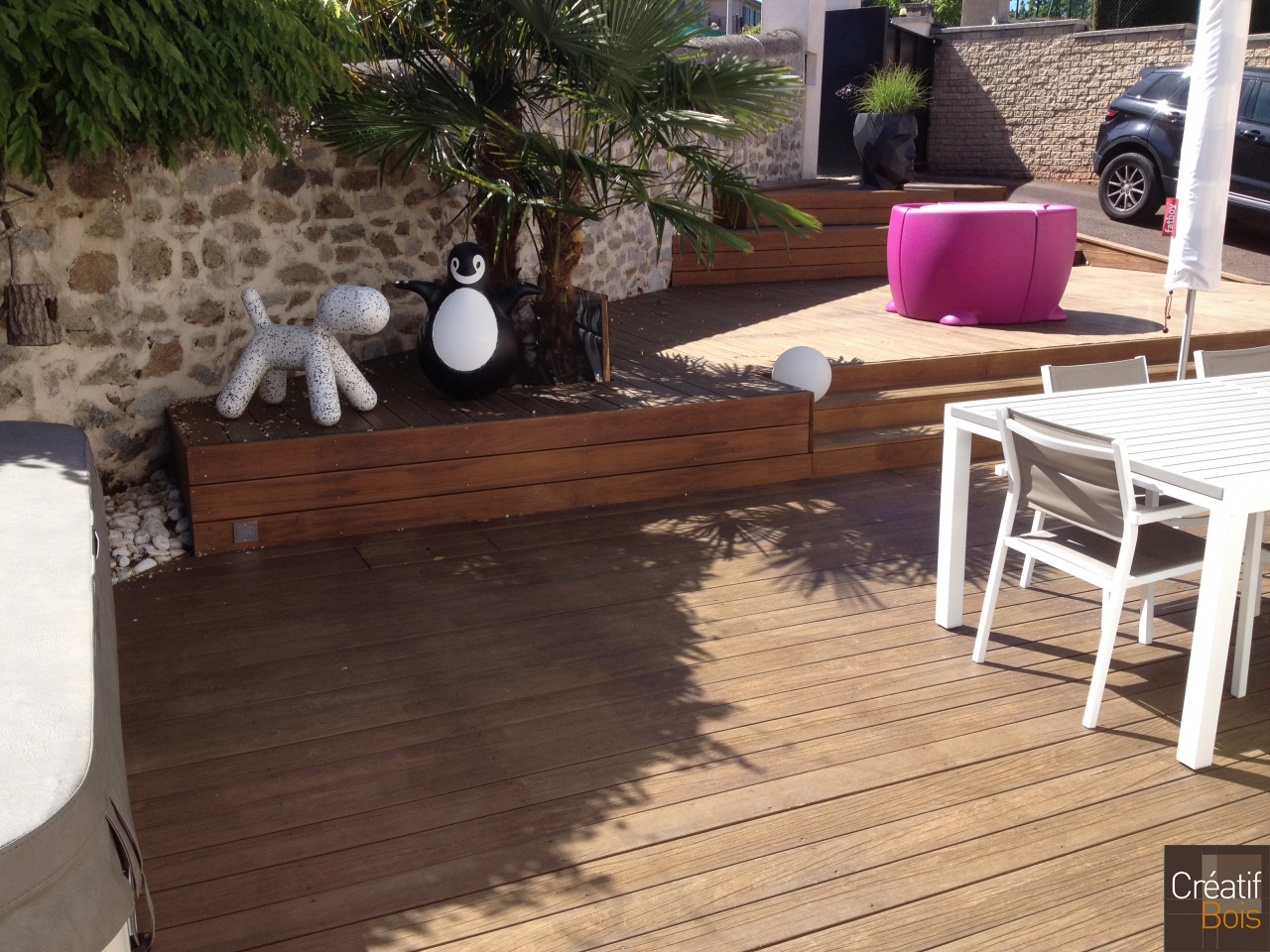 Terrasse bois et aménagement autour d'un SPA Terrasse bois et aménagement autour d'un SPA