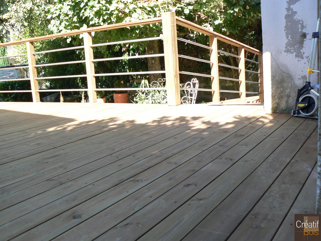 Terrasse Bois Garde-Corps Bois Tube Inox Terrasse Bois Garde-Corps Bois Tube Inox