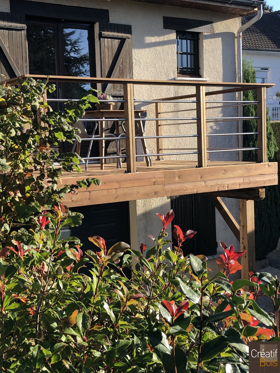 Terrasse Autoportante en Pin Rouge du Nord Garde-corps "Eila" - LE LONZAC - 19 Corrèze Terrasse Autoportante en Pin Rouge du Nord Garde-corps "Eila" - LE LONZAC - 19 Corrèze