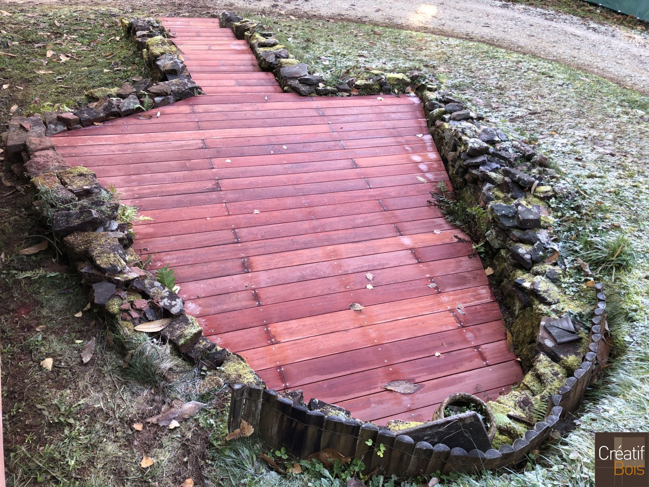Terrasse en Padouk avec escalier - NOAILHAC - 19 Corrèze Terrasse en Padouk avec escalier - NOAILHAC - 19 Corrèze