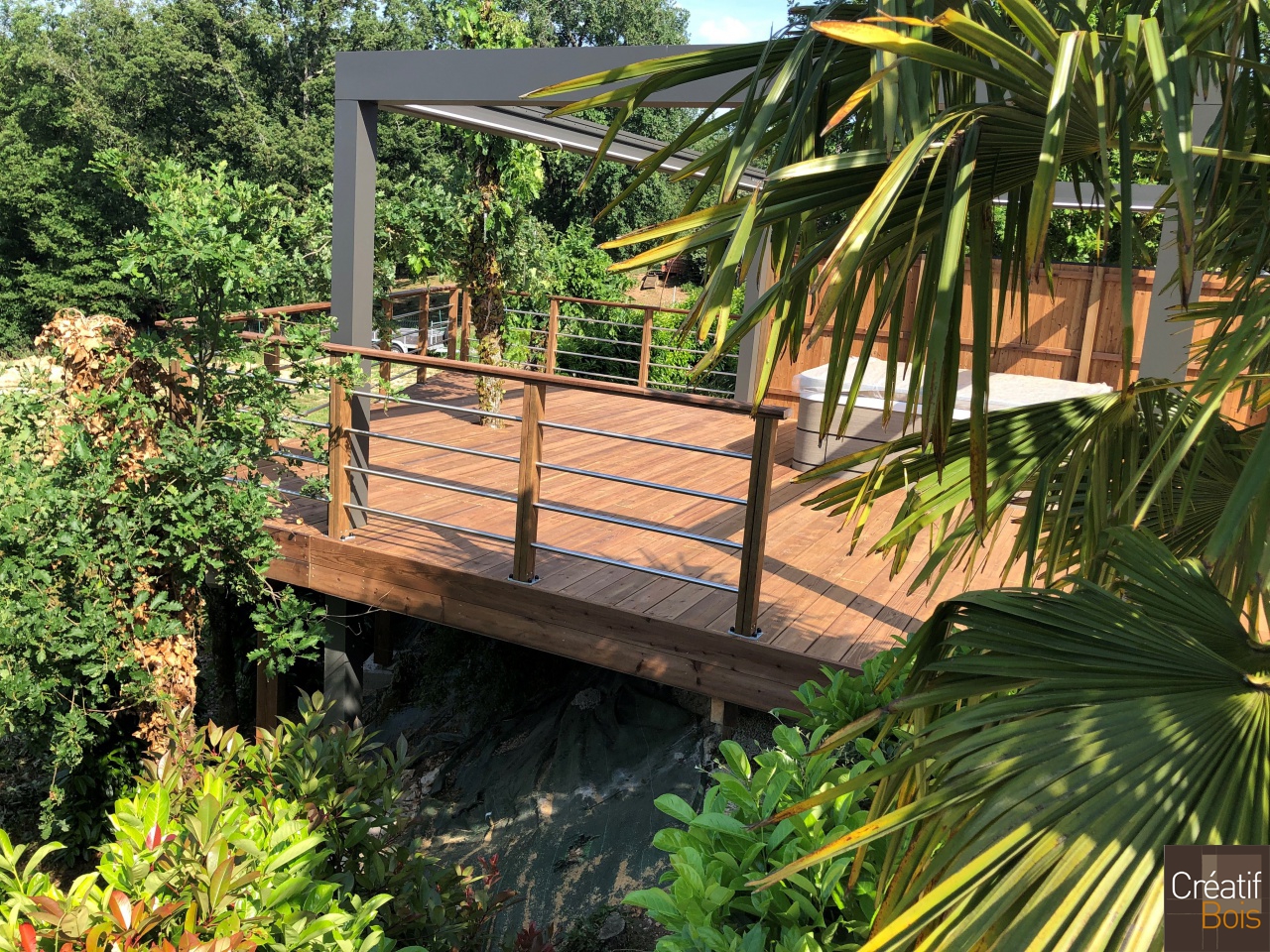 Terrasse Autoportante en Pin Rouge du Nord et Garde-Corps "Eila" - LANZAC - 46 Lot Terrasse Autoportante en Pin Rouge du Nord et Garde-Corps "Eila" - LANZAC - 46 Lot