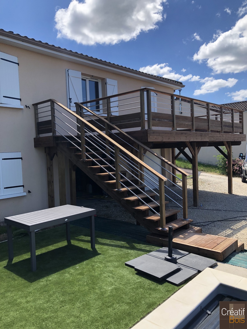 Terrasse sur Poteaux avec Garde-Corps Corrèza Escalier avec Garde-Corps Eila - LE VIGEN - 87 Haute-Vienne Terrasse sur Poteaux avec Garde-Corps Corrèza Escalier avec Garde-Corps Eila - LE VIGEN - 87 Haute-Vienne