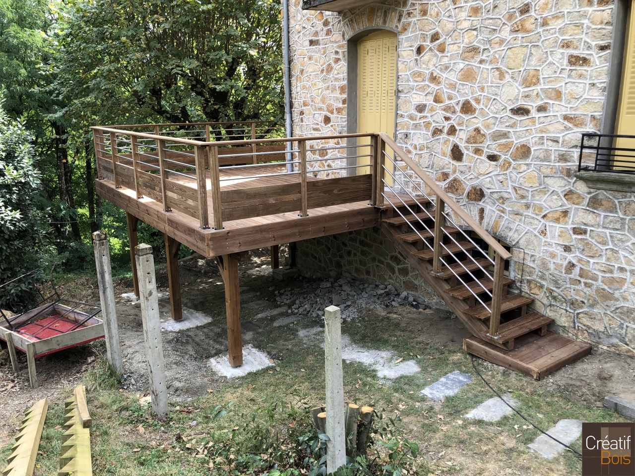 Terrasse sur Structure Autoportante en Pin Rouge du Nord Garde-Corps Corrèza et Eila et Escalier - VOUTEZAC - 19 Corrèze Terrasse sur Structure Autoportante en Pin Rouge du Nord Garde-Corps Corrèza et Eila et Escalier - VOUTEZAC - 19 Corrèze