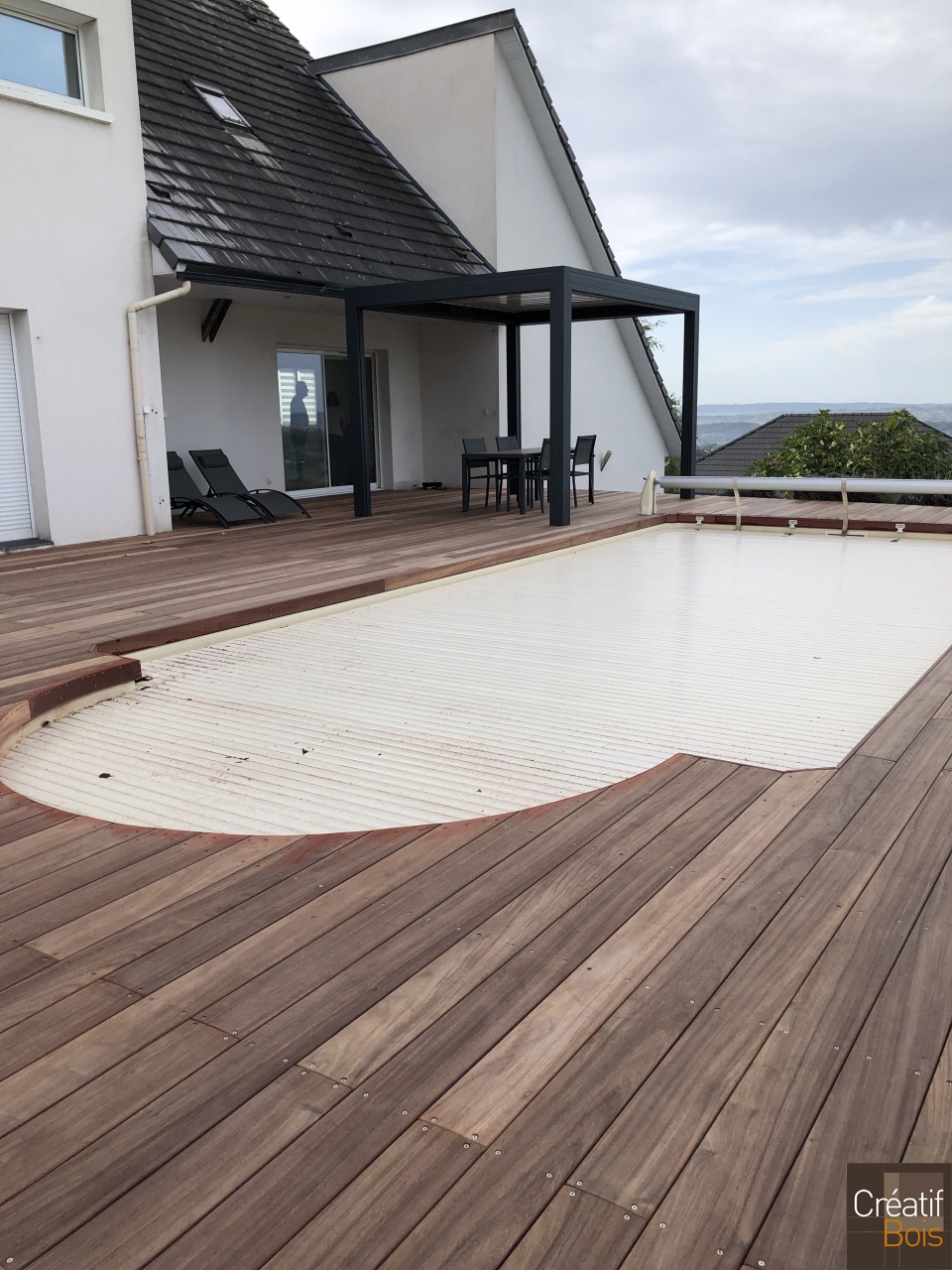 Plage de Piscine en Padouk - ALLASSAC - 19 Corrèze Plage de Piscine en Padouk - ALLASSAC - 19 Corrèze