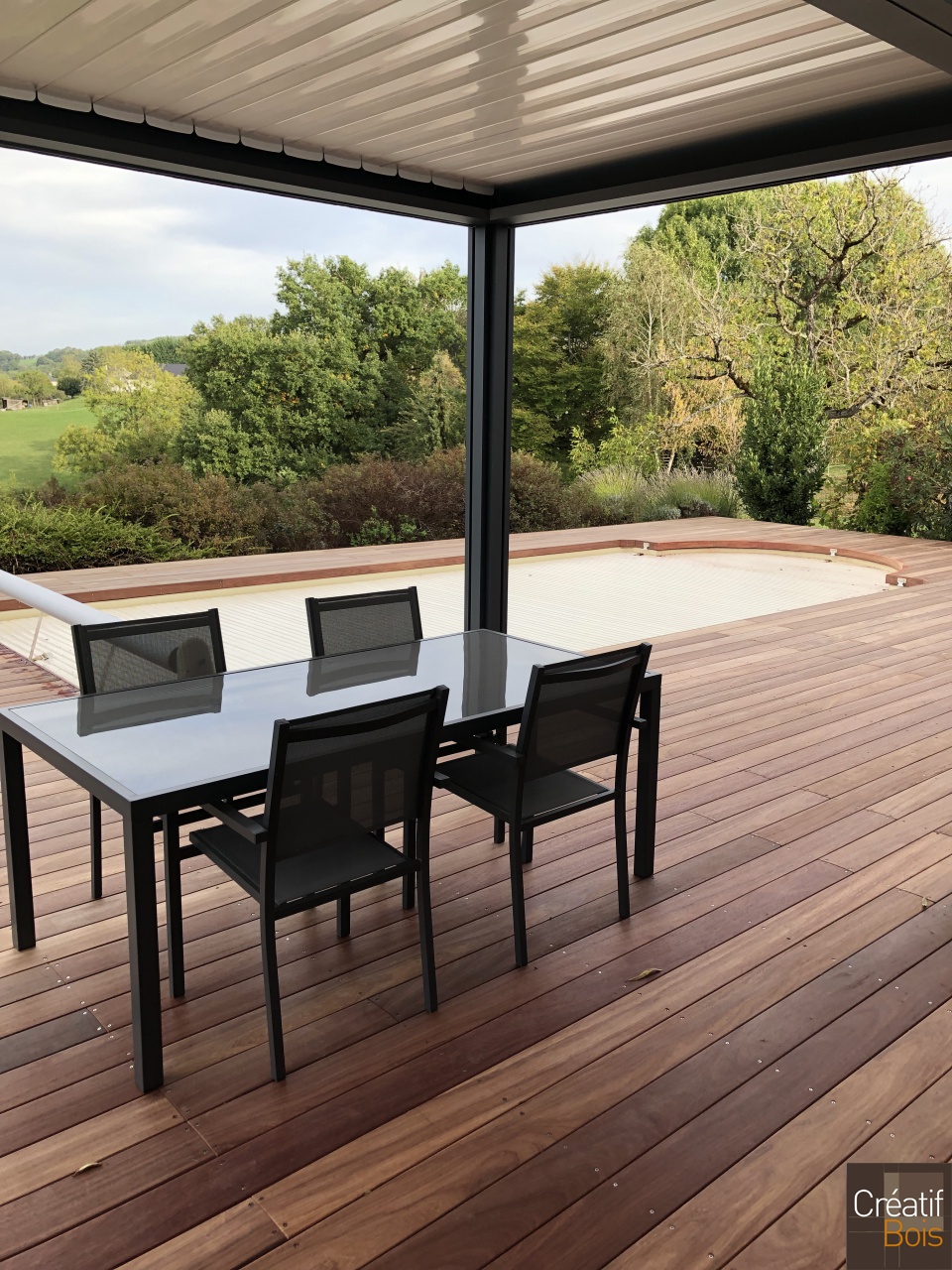 Plage de Piscine en Padouk - ALLASSAC - 19 Corrèze Plage de Piscine en Padouk - ALLASSAC - 19 Corrèze