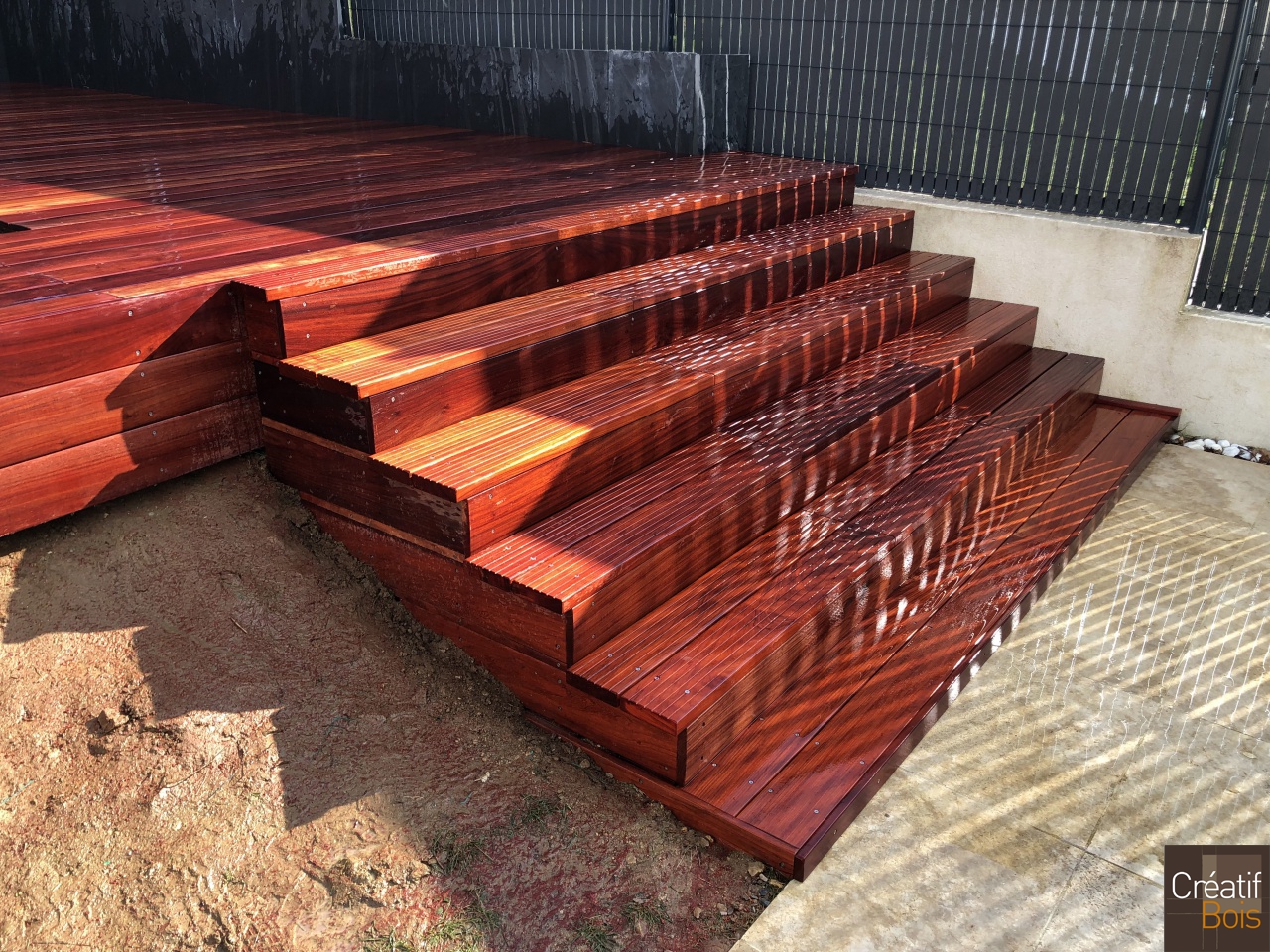 Escalier Bois en Padouk Condat sur Vienne - Haute Vienne 87 Escalier Bois en Padouk Condat sur Vienne - Haute Vienne 87