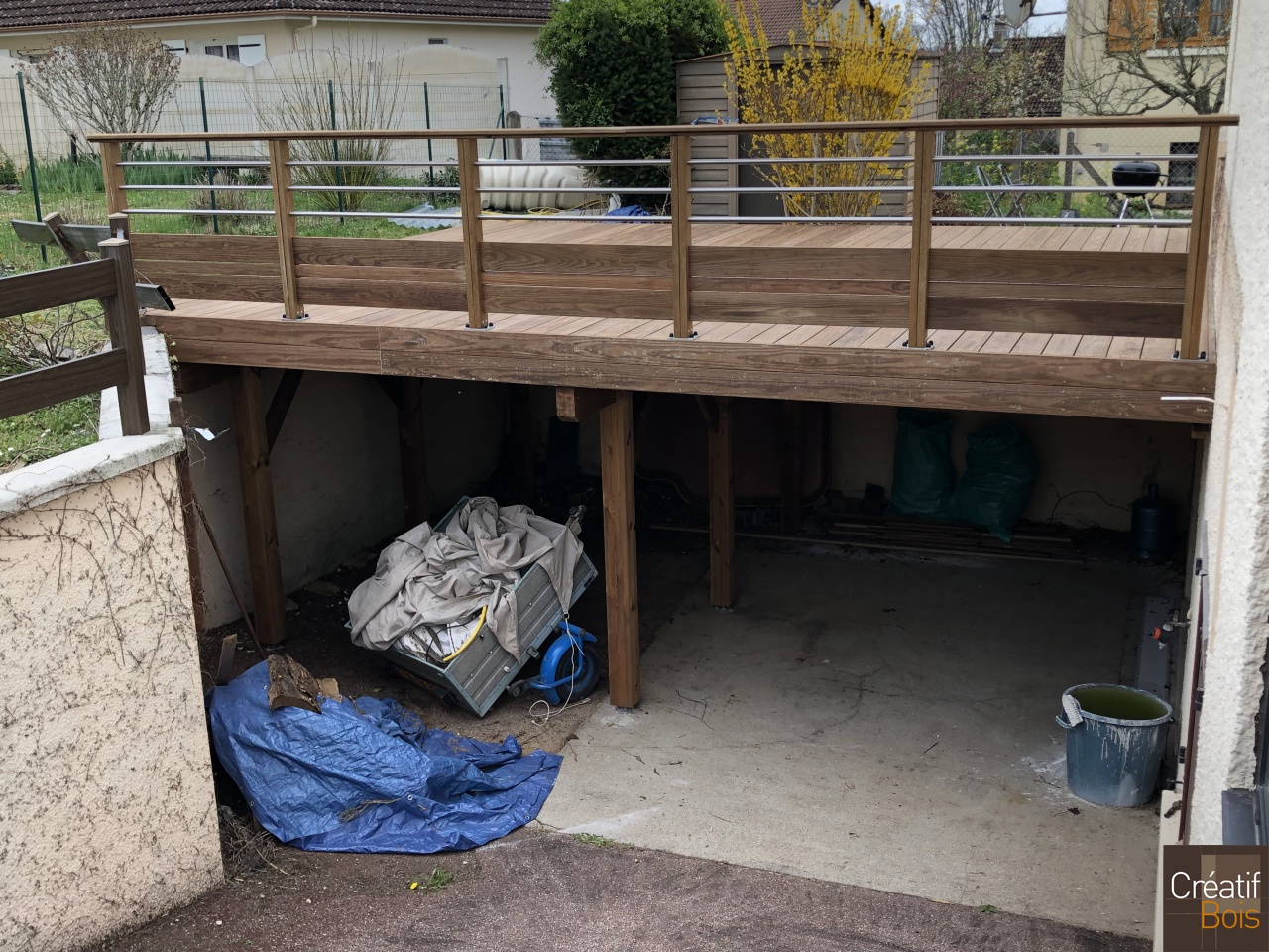 Terrasse Autoportante en Pin de Caroline avec Garde-corps CORREZA - LIMOGES - 87 Haute-Vienne Terrasse Autoportante en Pin de Caroline avec Garde-corps CORREZA - LIMOGES - 87 Haute-Vienne