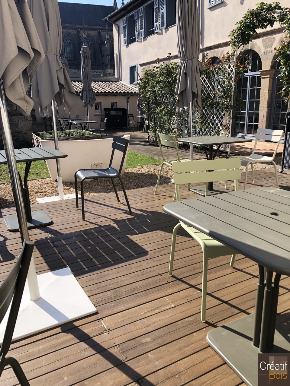 Terrasse sur Sol Stable en Pin Rouge du Nord - La Cuisine du Cloître - LIMOGES - Haute Vienne 87 Terrasse sur Sol Stable en Pin Rouge du Nord - La Cuisine du Cloître - LIMOGES - Haute Vienne 87