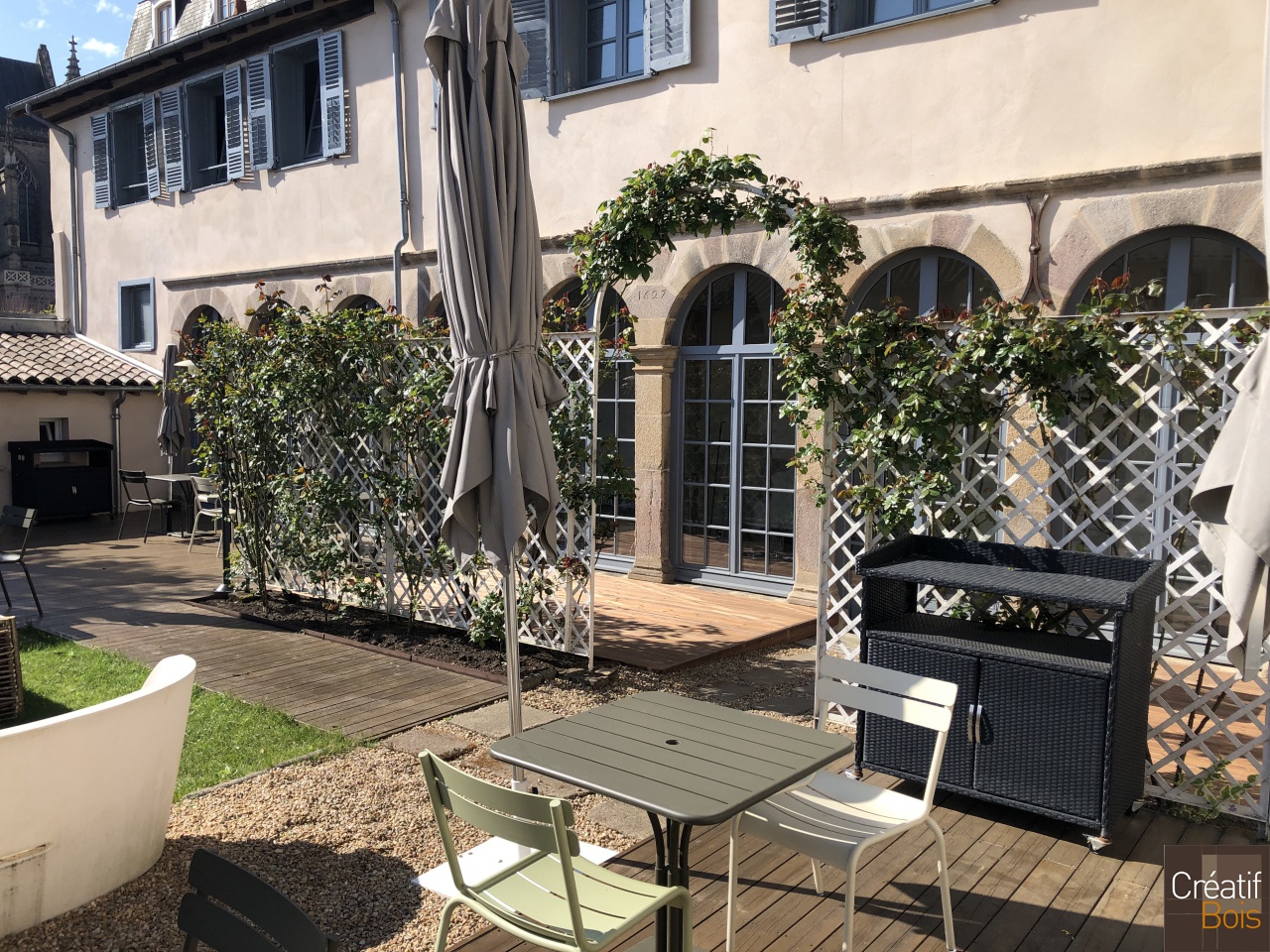 Terrasse sur Sol Stable en Pin Rouge du Nord - La Cuisine du Cloître - LIMOGES - Haute Vienne 87 Terrasse sur Sol Stable en Pin Rouge du Nord - La Cuisine du Cloître - LIMOGES - Haute Vienne 87