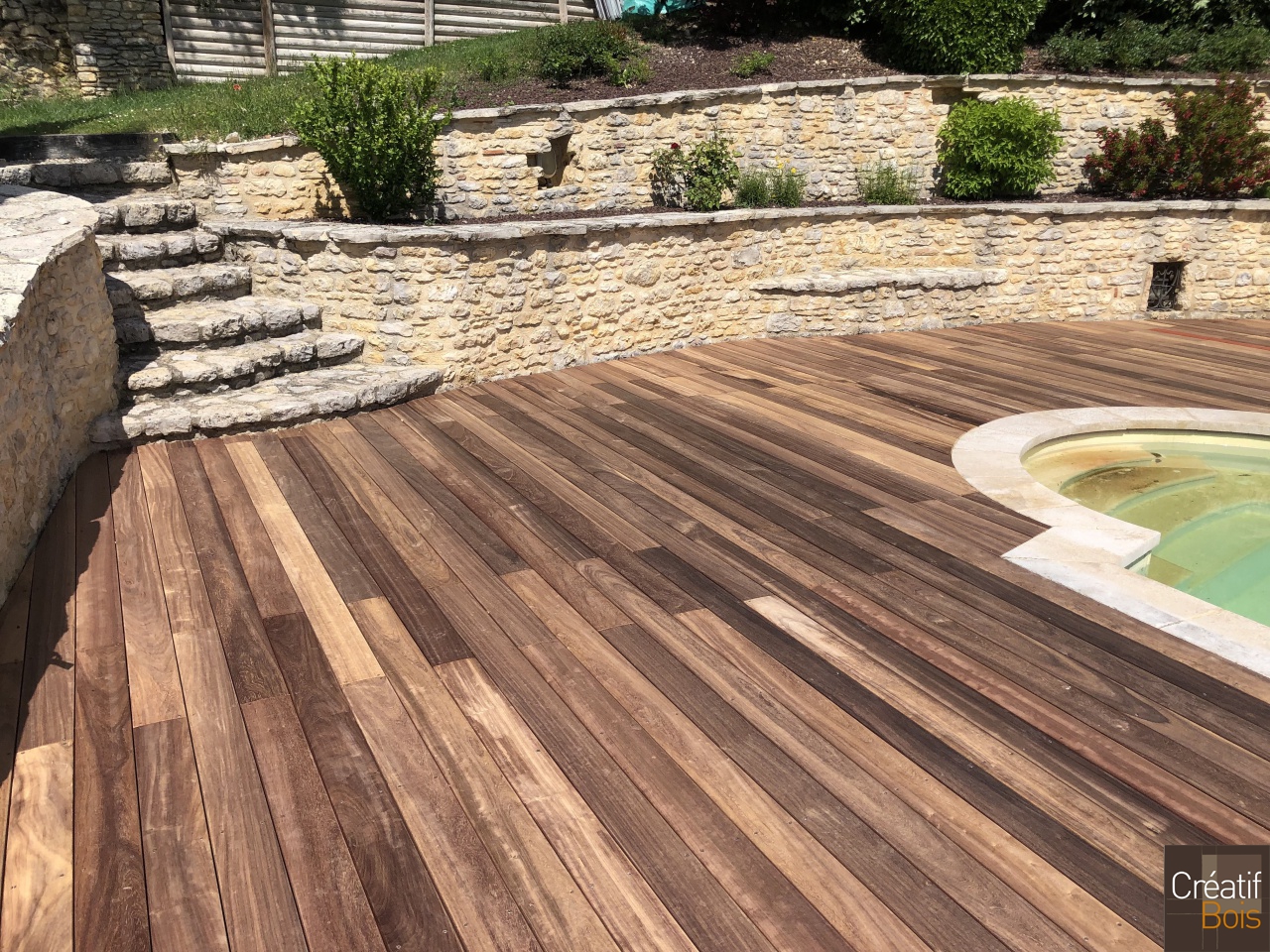 Terrasse sur Sol Dur en Padouk - ESPERE - Lot 46 Terrasse sur Sol Dur en Padouk - ESPERE - Lot 46