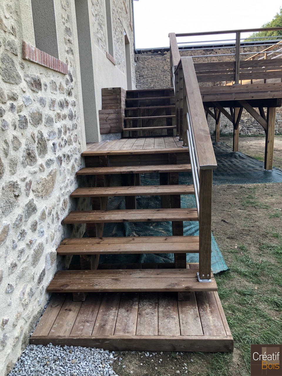 Escalier en Pin Rouge du Nord Garde Corps "Corrèza et Eila" pour le gîte "Cogite à Condat" GRAND BOURG - 23 Creuse Escalier en Pin Rouge du Nord Garde Corps "Corrèza et Eila" pour le gîte "Cogite à Condat" GRAND BOURG - 23 Creuse