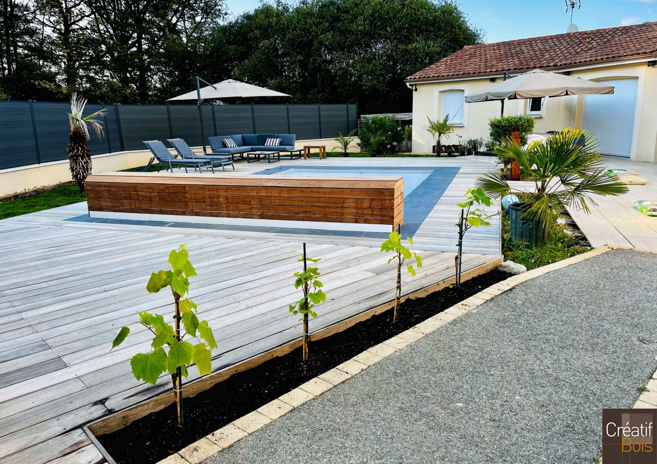 Plage de Piscine en Padouk - FEYTIAT - 87 Haute Vienne Plage de Piscine en Padouk - FEYTIAT - 87 Haute Vienne