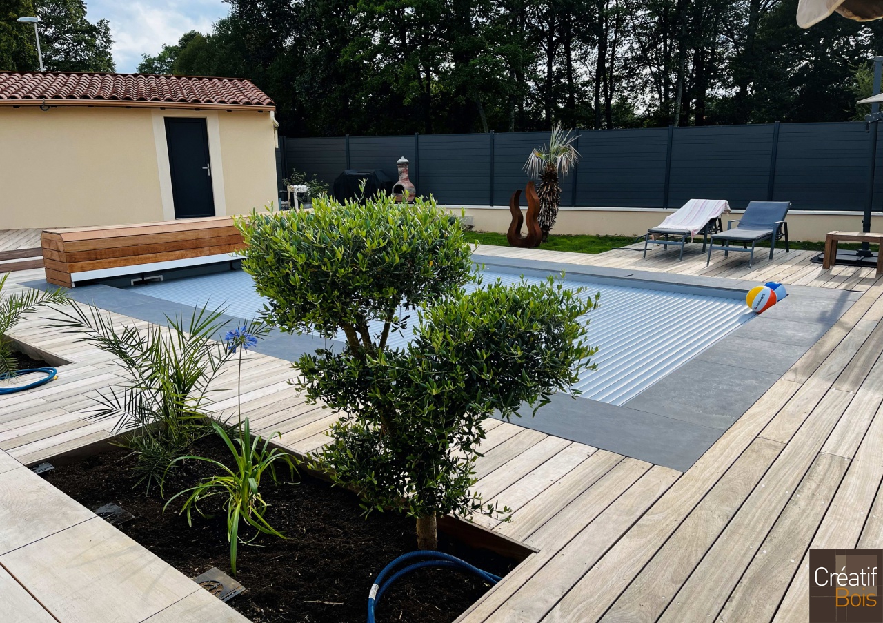 Plage de Piscine en Padouk - FEYTIAT - 87 Haute Vienne Plage de Piscine en Padouk - FEYTIAT - 87 Haute Vienne