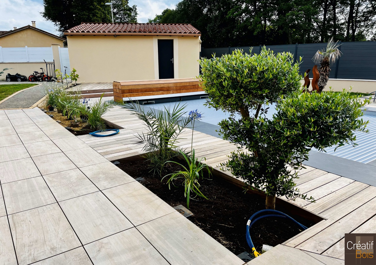 Plage de Piscine en Padouk - FEYTIAT - 87 Haute Vienne Plage de Piscine en Padouk - FEYTIAT - 87 Haute Vienne