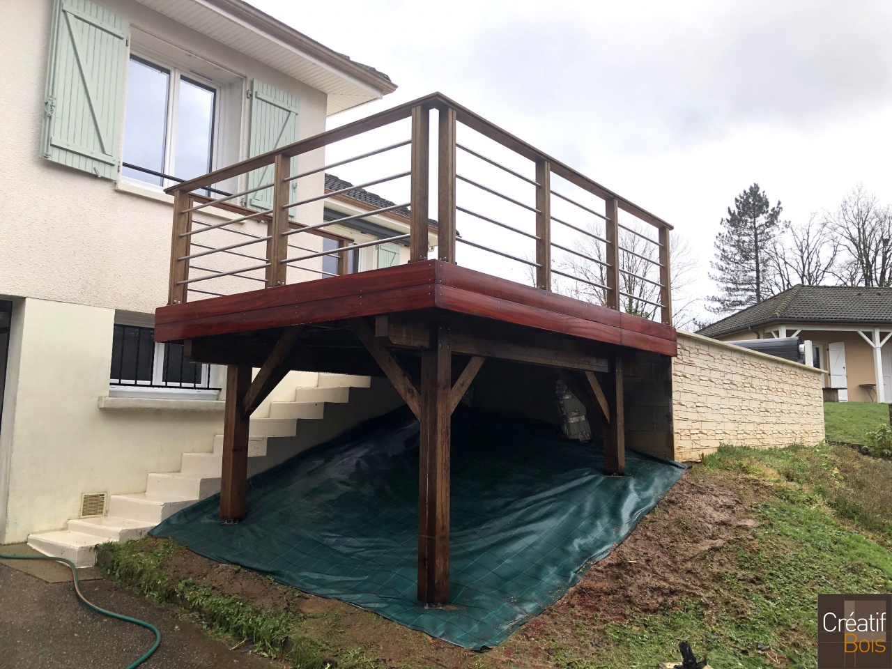 Terrasse Autoportante avec Platelage en Padouk, Garde-corps "Eila" - HAUTE VIENNE - 87 Rilhac Rancon Terrasse Autoportante avec Platelage en Padouk, Garde-corps "Eila" - HAUTE VIENNE - 87 Rilhac Rancon