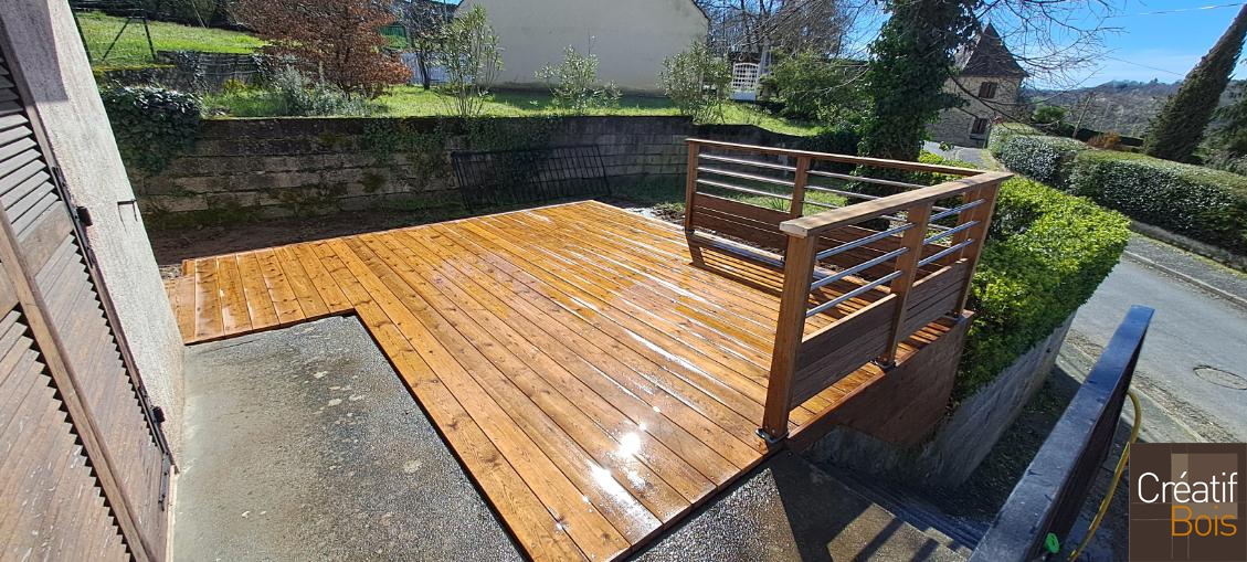 Terrasse sur Sol Stable en Pin Rouge de nord et garde-corps "Corrèza" SARLAT - Dordogne 24 Terrasse sur Sol Stable en Pin Rouge de nord et garde-corps "Corrèza" SARLAT - Dordogne 24