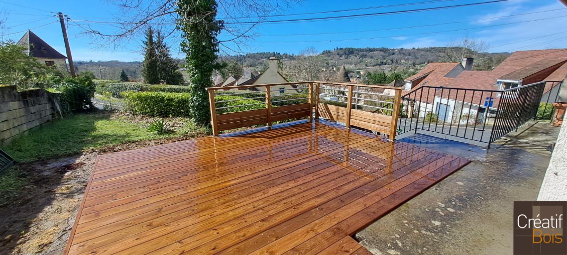 Terrasse sur Sol Stable en Pin Rouge de nord et garde-corps "Corrèza" SARLAT - Dordogne 24 Terrasse sur Sol Stable en Pin Rouge de nord et garde-corps "Corrèza" SARLAT - Dordogne 24