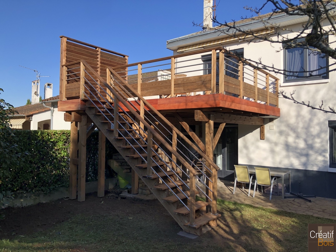 Structure autoportante garde-corps "Corrèza et Eila" Escalier et Brise vue - LIMOGES 87 Haute Vienne Structure autoportante garde-corps "Corrèza et Eila" Escalier et Brise vue - LIMOGES 87 Haute Vienne