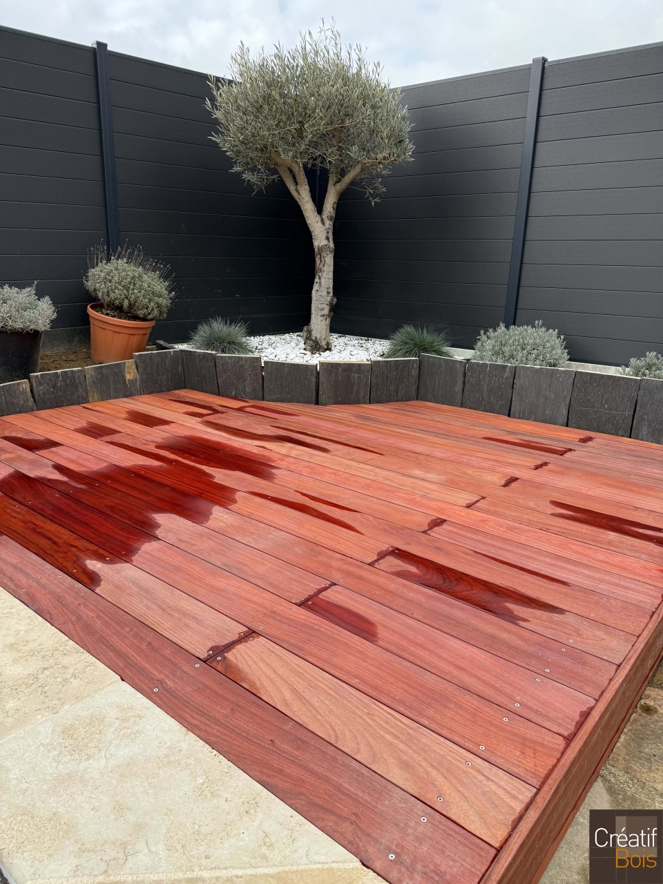 Terrasse sur sol stable en Padouk - PANAZOL 87 Haute-vienne Terrasse sur sol stable en Padouk - PANAZOL 87 Haute-vienne