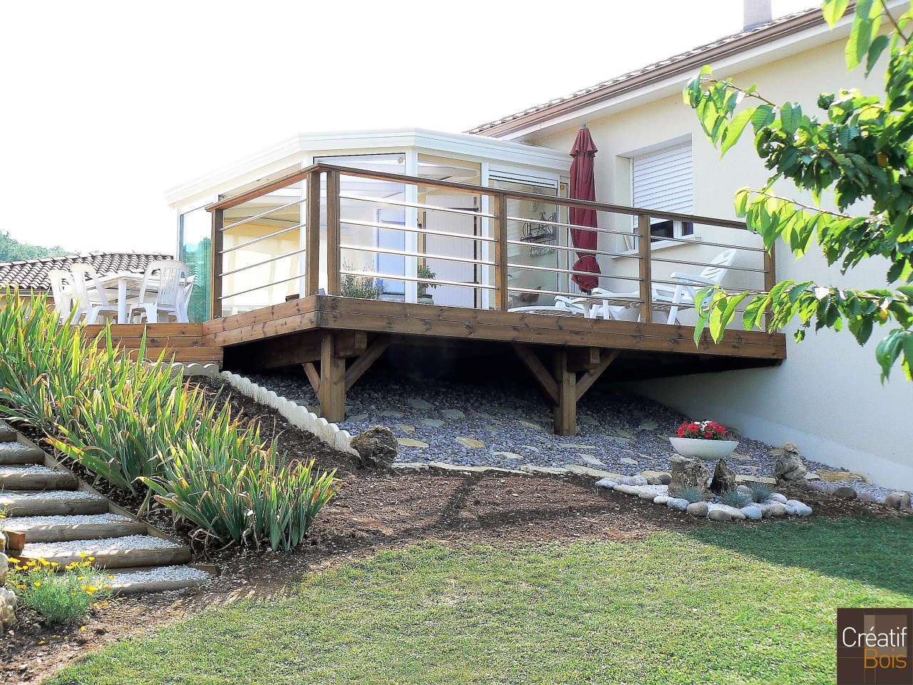 Garde-corps Bois tubes Inox Eila MARTEL - Vienne 86 Garde-corps Bois tubes Inox Eila MARTEL - Vienne 86