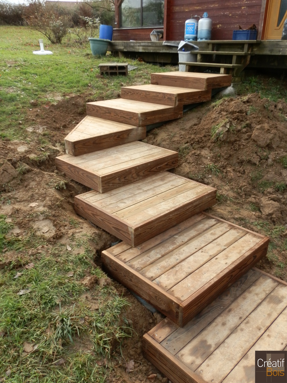 Escalier en Pin Rouge du Nord ST MAURICE LES BROUSSES - Haute Vienne 87 Escalier en Pin Rouge du Nord ST MAURICE LES BROUSSES - Haute Vienne 87